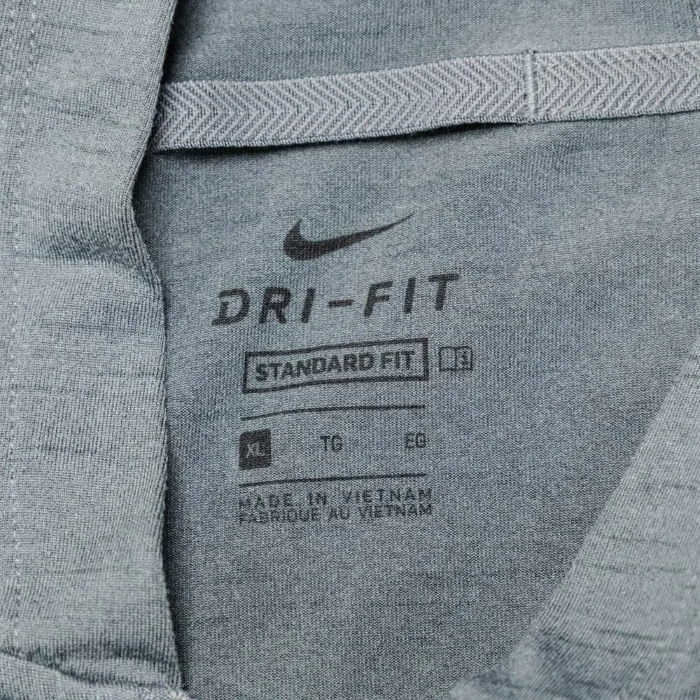 Nike Dri-Fit Full Zip Lightweight Heather Gray Hoodie Jacket Mens Size XL